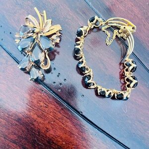 Elegant Gold and Black Jewelry Set